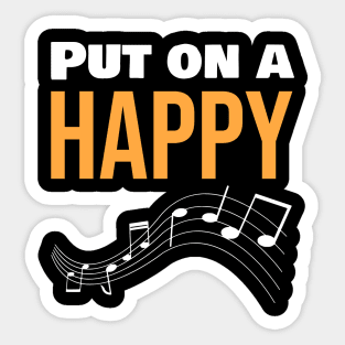 Put on a happy Sticker